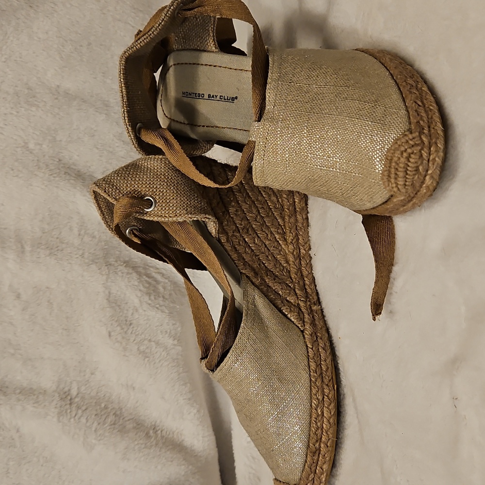 Montego Bay Club Tan Espadrille Wedges